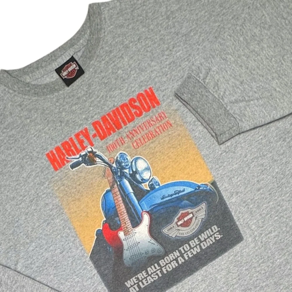 Vtg Harley-Davidson Shirt 100th Anniversary Celebration Party Milwaukee 2003 XXL